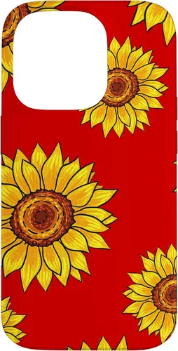 Vista 17 de Patrón de girasol en rojo vintage floral flor mujeres regalo caso para iPhone 17