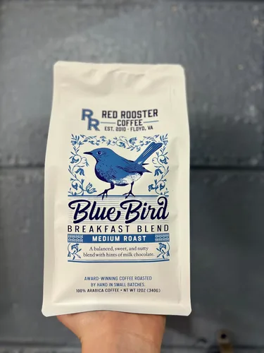 Vista 2 de Red Rooster Coffee Roaster, Blue Bird Breakfast Blend, 12 onzas de grano entero