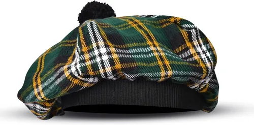 Vista 32 de Sombrero escocés Tam o Shanter Gorro escocés Tartan P.V Tartan (poliviscosa) Mezcla de lana con pompón Talla única para todos.