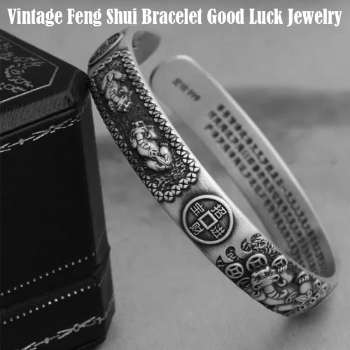 Vista 3 de Pixiu - Juego de anillos de Feng Shui Pixiu, pulsera de riqueza china de Feng Shui Pi Yao, anillo de protección de riqueza que trae buena suerte