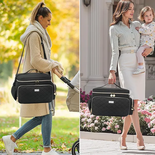 Vista 6 de Bolsa de extractor de leche apta para Spectra S1 y S2, bolsa de bombeo Estuche de transporte con alfombrilla impermeable para accesorios