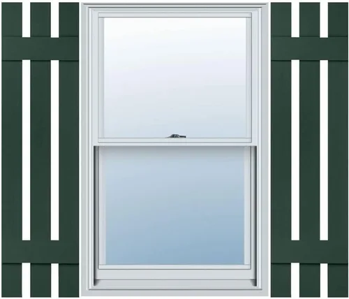 Vista 39 de Mid America Board and Batten - Persiana estándar de vinilo con 3 tablas espaciadas de 12 pulgadas (1 par) - 12 x 55 002 negro