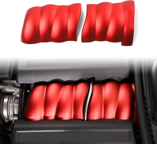 Vista 10 de Kit de molduras de cubierta de colector de admisión para auto Compatible con Chevrolet Corvette C6 2005-2013, Accesorios de decoración de colector