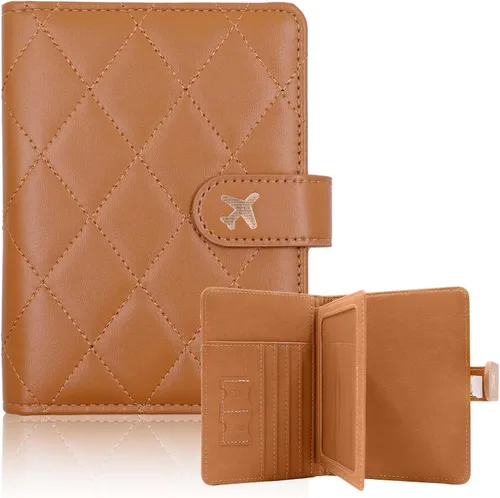 Vista 25 de Melsbrinna - Funda para pasaporte, ranuras para tarjetas, bonita funda para pasaporte para mujeres/hombres, resistente al agua con bloqueo RFID