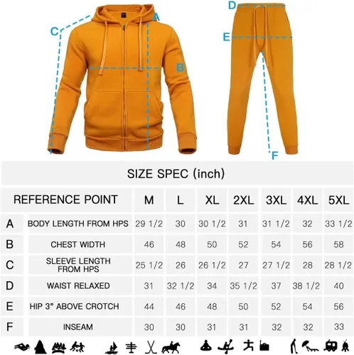 Vista 7 de Chándal para hombre, chamarras y pantalones de 2 piezas
