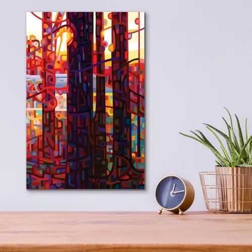 Vista 8 de Epic Art 'Carnelian Morning' de Mandy Budan, arte de pared de vidrio acrílico, 12 x 16 pulgadas