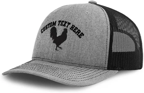 Vista 9 de Gorra de béisbol personalizada Gallo Sombra Gallo Silueta Bordado Malla Poliéster Embroidered Men & Women rooster trucker hat