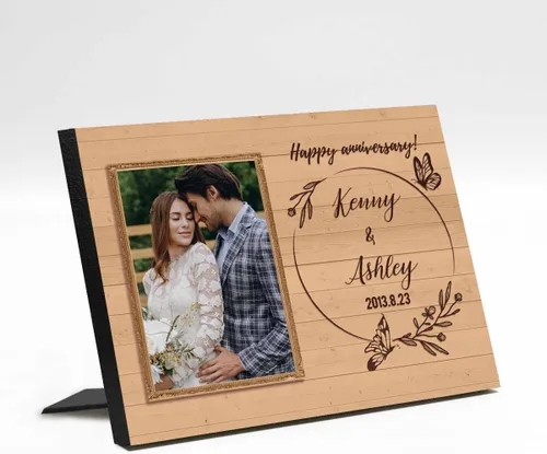 Vista 6 de Marco de fotos de boda personalizado con nombre de foto, regalos de boda personalizados para parejas, marco de fotos de boda personalizado, regalo