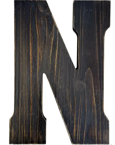 Vista 30 de Arte de pared con letras grandes para sala de estar, baño, dormitorio y decoración del hogar, letras rústicas de casa de campo para apellidos
