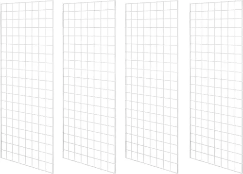 Vista 9 de Paneles de rejilla de grado comercial – Panel de rejilla resistente para cualquier exhibición minorista, 2 pies de ancho x 6 pies de alto, 4 paneles