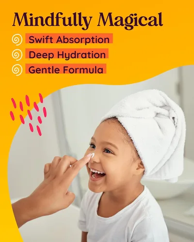 Vista 2 de Loción facial para niños con manteca de karité, aloe vera y jojoba – Hidratante suave e hidratante para niñas y niños de 8 a 12 años – Crema facial