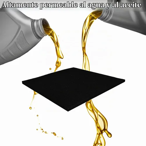 Vista 4 de Almohadilla Cuadrada de 22 Pulgadas Sin Salpicaduras, Almohadilla Antisalpicaduras para Drenaje de Aceite Compatible con la Mayoría de Drenajes