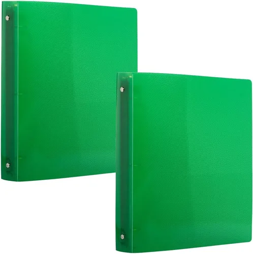 Vista 10 de JAM PAPER Carpeta de plástico de 1 pulgada, carpeta blanca de 3 anillas, se vende individualmente Blanco