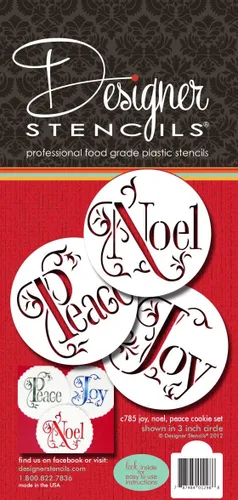 Vista 7 de Juego de galletas Joy, Noel and Peace de Designer Stencils
