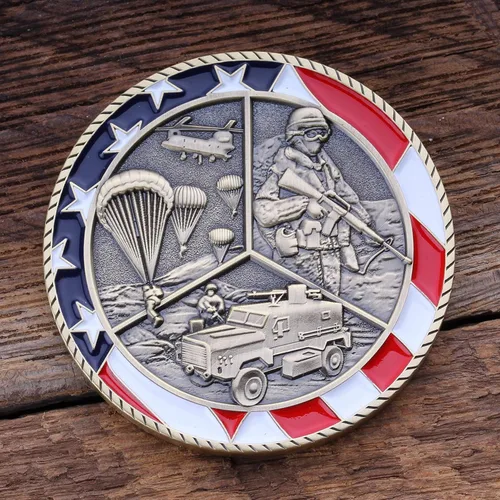Vista 7 de Moneda de desafío retirado del ejército – Moneda de desafío del ejército de los Estados Unidos – Increíble moneda militar retirada del ejército
