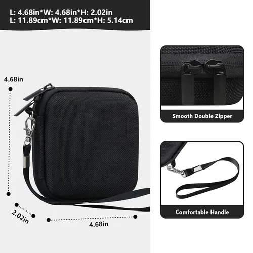 Vista 3 de Supmay Estuche Duro de Transporte para Consola de Juegos de Mano Retro RG34XXSP/ RG35XXSP, Portaconsola de Viaje Retro con Bolsa de Malla para Negro
