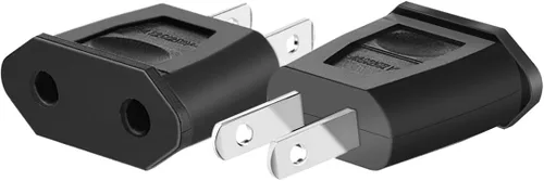 Vista 4 de 5 unids negro UE 0.2 in socket a USA viaje enchufe de alimentación Negro-5 piezas
