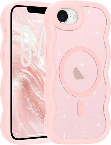 Vista 172 de Pepmune - Funda para iPhone 12 Pro Max con marco ondulado y estructura rígida, color mate claro, cubierta trasera unisex, compatible con Magsafe