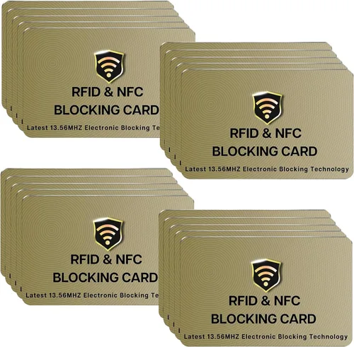 Vista 14 de SaiTech IT Paquete de 5 Tarjetas de Bloqueo RFID, Una Tarjeta Protege Toda la Billetera y Cartera, Protector de Tarjetas de Débito y Crédito