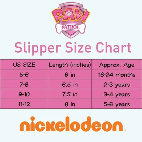 Vista 6 de Nickelodeon Pantuflas Paw Patrol para niñas
