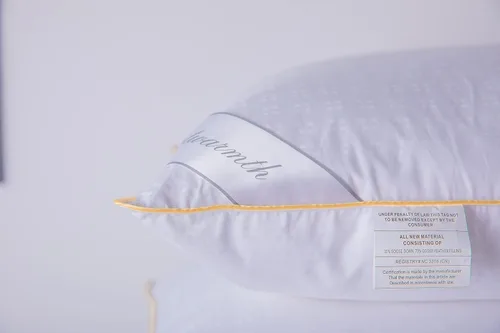 Vista 5 de Almohadas de Plumas de Ganso Tamaño Estándar Una Almohada 100% Algodón Clásico Blanco con Soporte Frescas Almohadas de Cama para Personas que