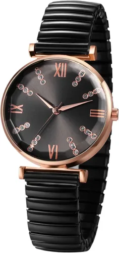 Vista 13 de OIDEA Relojes de mujer con correa elástica: relojes de pulsera de gran tamaño con números arábicos analógicos de cuarzo para mujer, banda elástica
