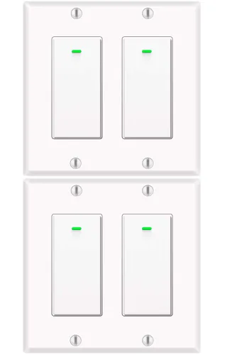 Vista 9 de Interruptor de luz inteligente, compatible con Alexa, Google Home, no requiere concentrador, WiFi inalámbrico para hogar inteligente, se ajusta