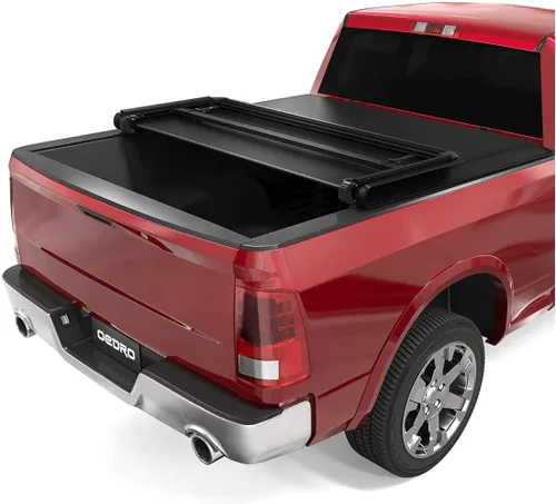 Vista 29 de OEDRO FRP Cubierta Rígida de Tonneau de Triple Pliegue Compatible con Dodge Ram 1500 2009-2024 (Carrocería Clásica y Nueva) Cama de 5.6 pies sin Ram