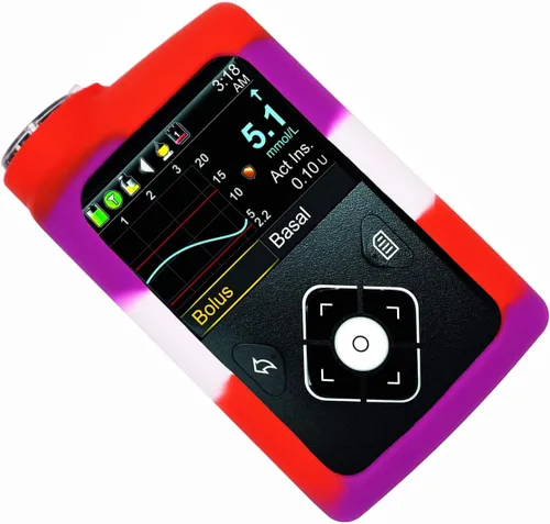 Vista 9 de Medtronic Minimed Premium - Funda suave de silicona para bomba de insulina 530G/630G/640G/670G/770G/780G, color sólido, azul