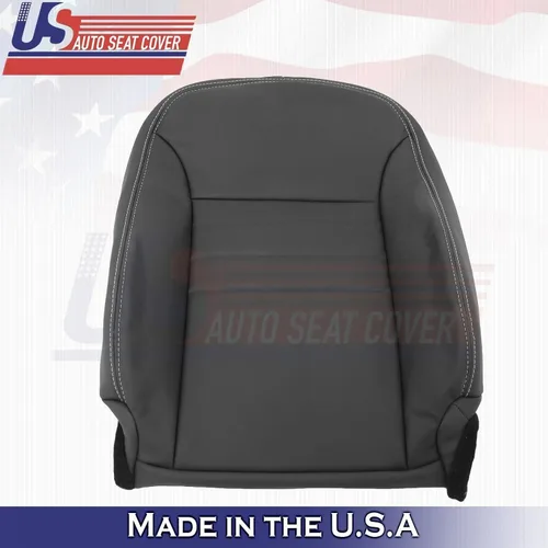 Vista 4 de 2011 2012 compatible con Dodge Charger SXT Front Driver Top & Bottom Cubiertas de cuero negro