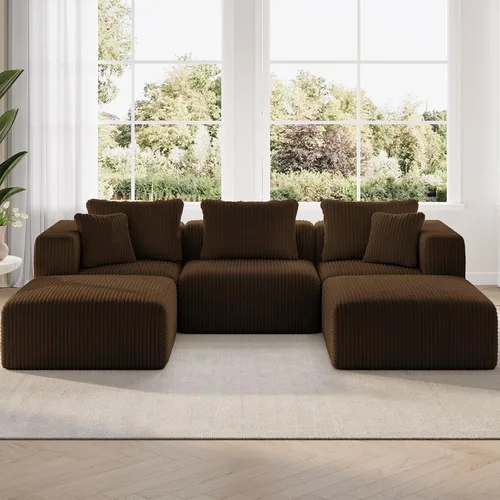 Vista 33 de Novilla - Sofá biplaza modular de 70.8 pulgadas, sofá modular de espacio pequeño, moderno sofá de nube con soporte Smarts Coil®, sofá seccional sin