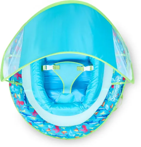 Vista 2 de SwimWays Infant Spring Float, Baby Pool Float with Canopy & UPF Protection, Swim Training PFD, Swimming Pool Accessories for Babies 3-9 Months