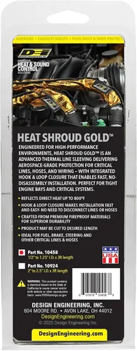 Vista 3 de Design Engineering Heat Shroud Gold - 1/2" - 1-1/4" diámetro interior x 3