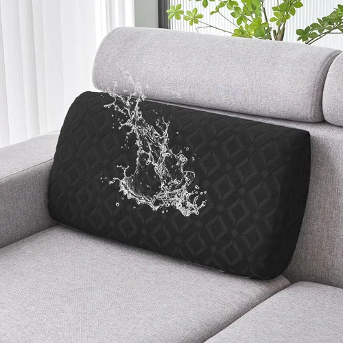 Vista 16 de Genina Fundas de cojín para sofá impermeables, fundas elásticas para sofá seccional, funda de cojín lavable, antideslizante, con parte inferior