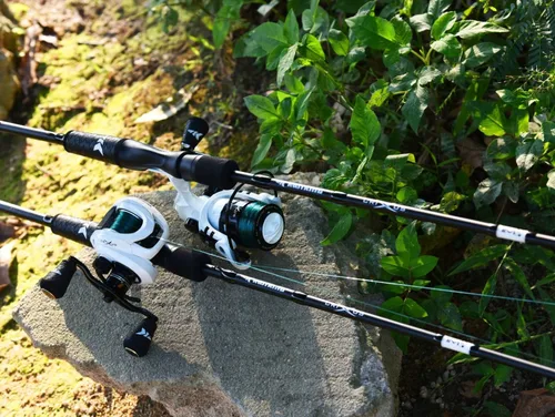 Vista 5 de KastKing Crixus Baitcaster & Spinning Fishing Rod and Reel Combo IM6 Blank,Zirconium Oxide Guide Rings, SuperPolymer Handle, Lightweight Reel
