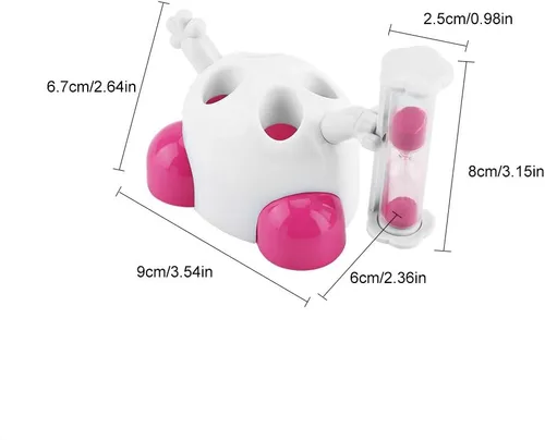 Vista 6 de Temporizadores de cepillado de dientes para niños y niños, soporte para cepillo de dientes con temporizador de cuenta regresiva de 3 minutos
