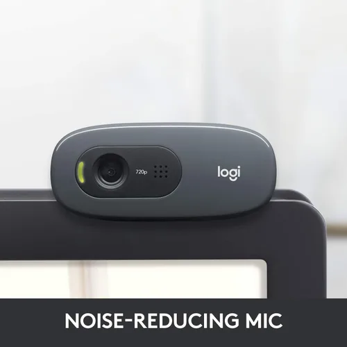 Vista 3 de Logitech C270 - Webcam para computadora de sobremesa o portátil (pantalla panorámica HD 720p, para videollamadas y grabaciones) Auto-Light