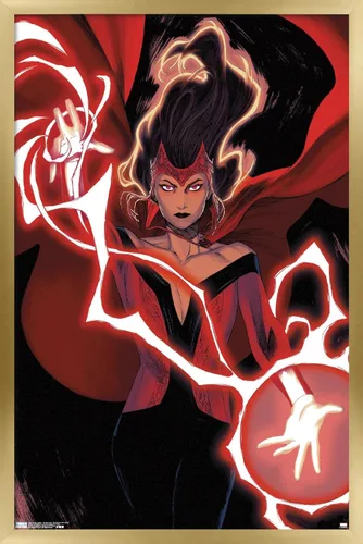 Vista 15 de Trends International Marvel Comics - Póster de pared de Bruja Escarlata #2 de Bruja Escarlata, 14.725 x 22.375 pulgadas, versión enmarcada de madera