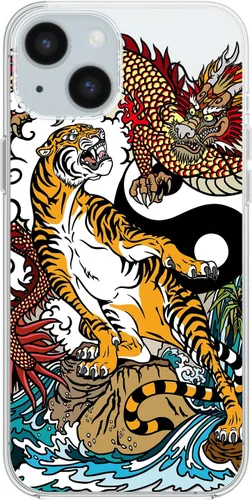 Vista 15 de Blingy's Funda para iPhone 15, lindo patrón de carlino divertido estilo perro divertido diseño de animales de dibujos animados diseño transparente