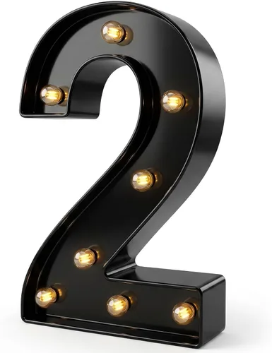 Vista 22 de Números de marquesina LED, números iluminados 2025 para fiestas, letras pequeñas iluminadas, número iluminado a pilas para cumpleaños o decoración
