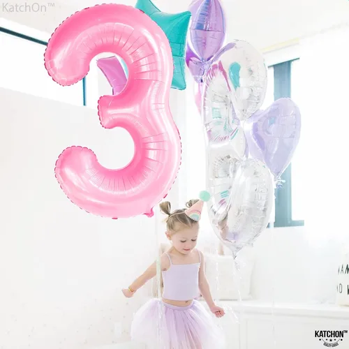 Vista 433 de KatchOn Globo negro del número 1 de 40 pulgadas, globo de feliz cumpleaños Large Mylar Number One Balloon for 1st Birthday Decorations, Foil