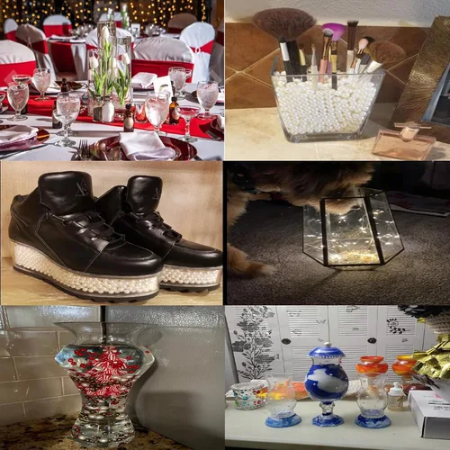 Vista 6 de 900 perlas sueltas marfil de 0.315 a 0.315 pulgadas, perlas redondas sin agujero para manualidades, bodas, fiestas de cumpleaños, decoración