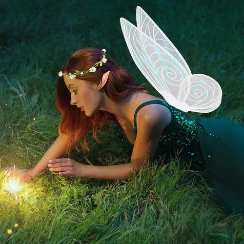 Vista 6 de U-Goforst Fairy Wings for Adults Women Butterfly Wings for Girls Angel Wing Halloween Costume Dress Up Cosplay