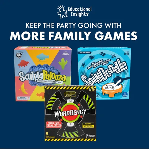 Vista 6 de Educational Insights Blurt! El juego de fiesta rápido, grita y dilo - Juegos familiares para niños y adultos, Juegos de mesa para la noche