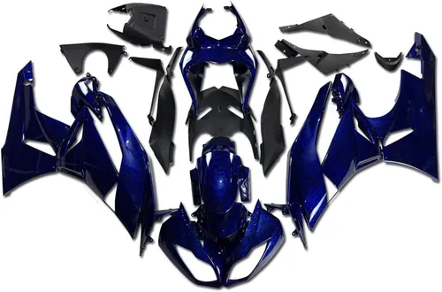 Vista 8 de US STOCK - Carenado negro brillante apto para 2009-2012 ZX6R 636 ZX-6R inyección ABS plásticos posventa carrocería 2010 2011 09 10 11 12