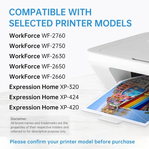 Vista 2 de LEMERO Cartuchos de tinta remanufacturados para Epson 220 XL de repuesto para Epson 220 220XL para Epson WF-2760 WF-2750 WF-2630 WF-2650 WF-2660