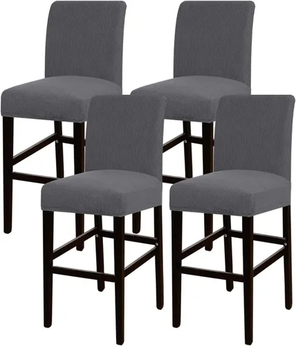 Vista 10 de Funda elástica para taburete de bar, taburete de mostrador, funda para silla de pub para comedor, cafetería, funda protectora para taburetes de bar