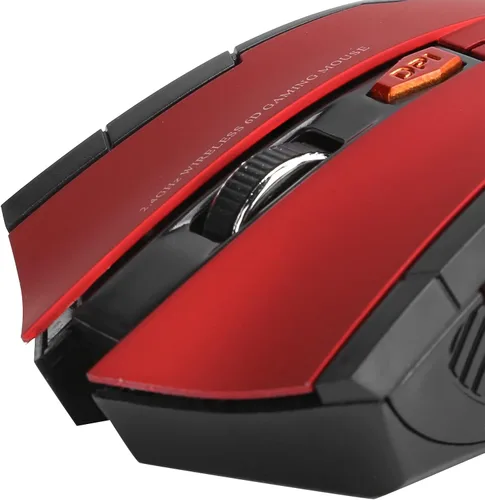Vista 8 de Archuu Ratón inalámbrico mecánico para juegos 2.4G, 100012001600 3 velocidades DPI Mouse ergonómico con receptor USB
