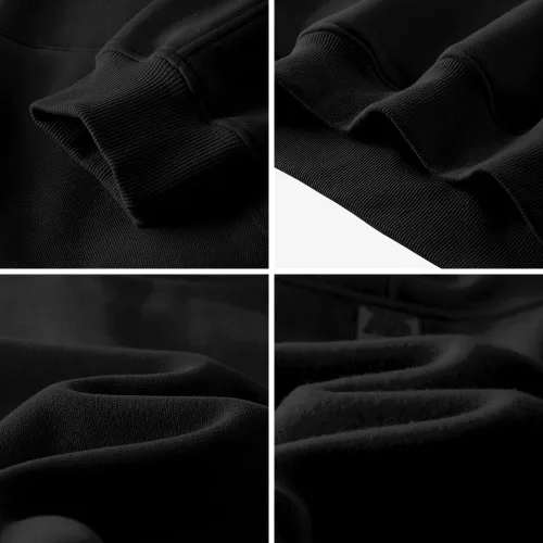 Vista 4 de Dnzzs Sudadera corta con capucha para mujer, sudadera corta de manga larga, forro polar, casual, con bolsillo