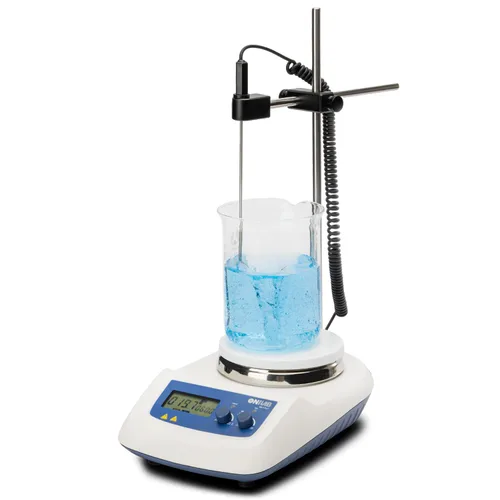 Vista 7 de ONiLAB Placa de cocción digital LCD de 5 pulgadas con agitador magnético con placa de laboratorio recubierta de cerámica 644.0 °F placa
